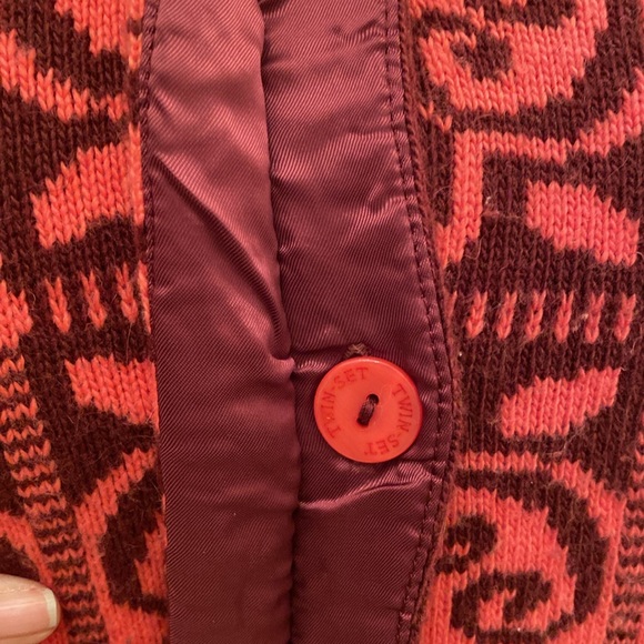 Twinset Simona Barbieri knit sweater wool jacket ! Size S - Picture 7 of 17